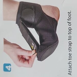 Night Splint Plantar Faaciitis Brace with Toe Strap - Black
